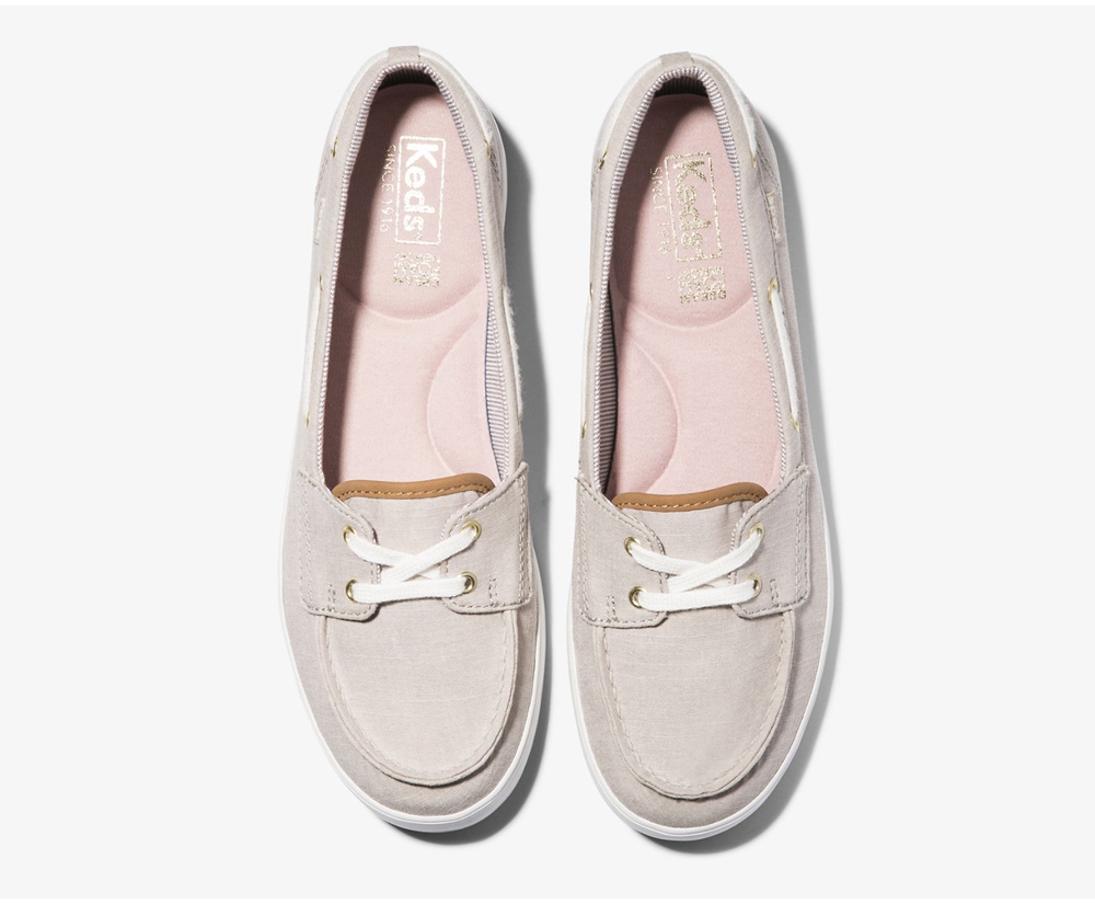 Slip Ons Keds Mujer Grises - Charter Chambray - 7804-AEKNO